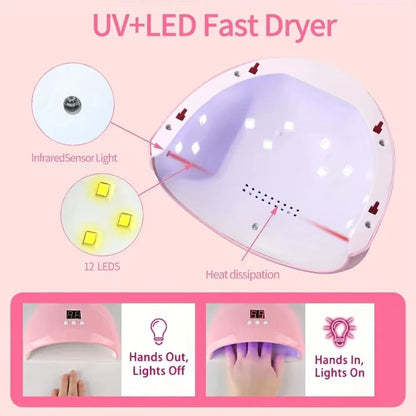 Professional USB Electric Nail Drill  Nail Lamp Starter Kit 2