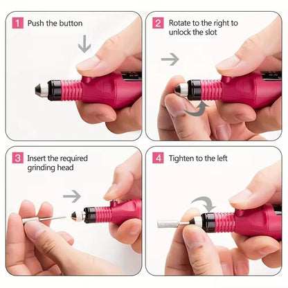 Professional USB Electric Nail Drill  Nail Lamp Starter Kit 3