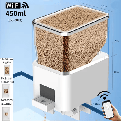 Smart Automatic Fish Feeder WiFi App Controlled Aquarium Feeder With Timer 4