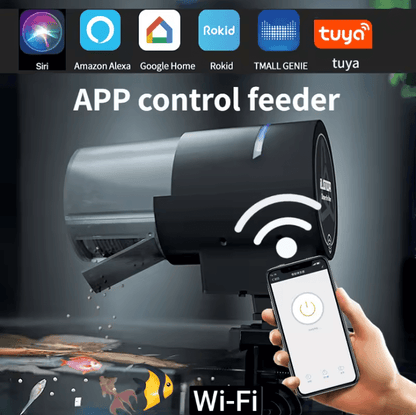 Smart Automatic Fish Feeder WiFi App Controlled Aquarium Feeder With Timer 5