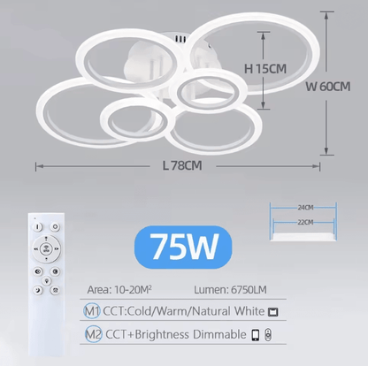 Modern LED Chandelier Ring Ceiling Light For Living Room And Bedroom 6