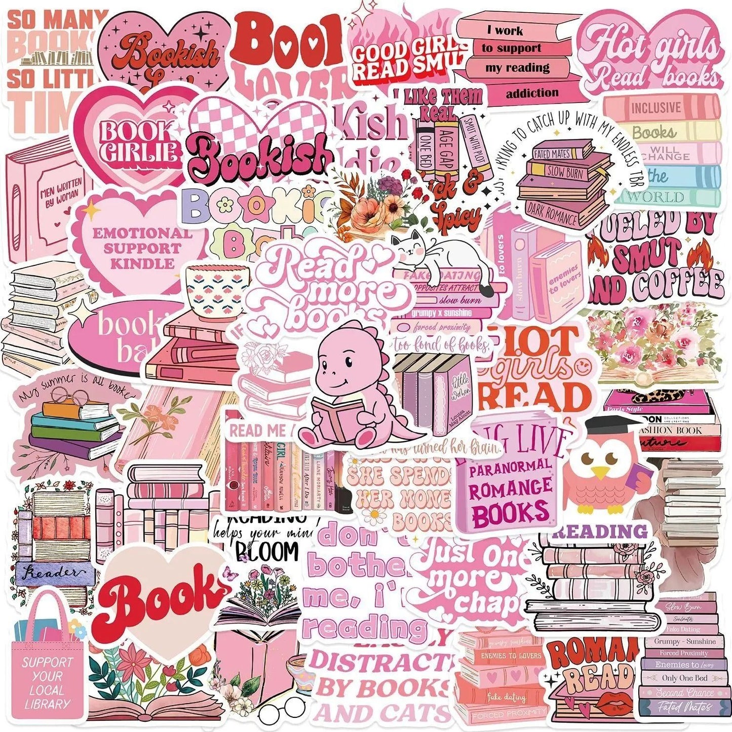 Bookish Reading Sticker Decals Mix Pack 8