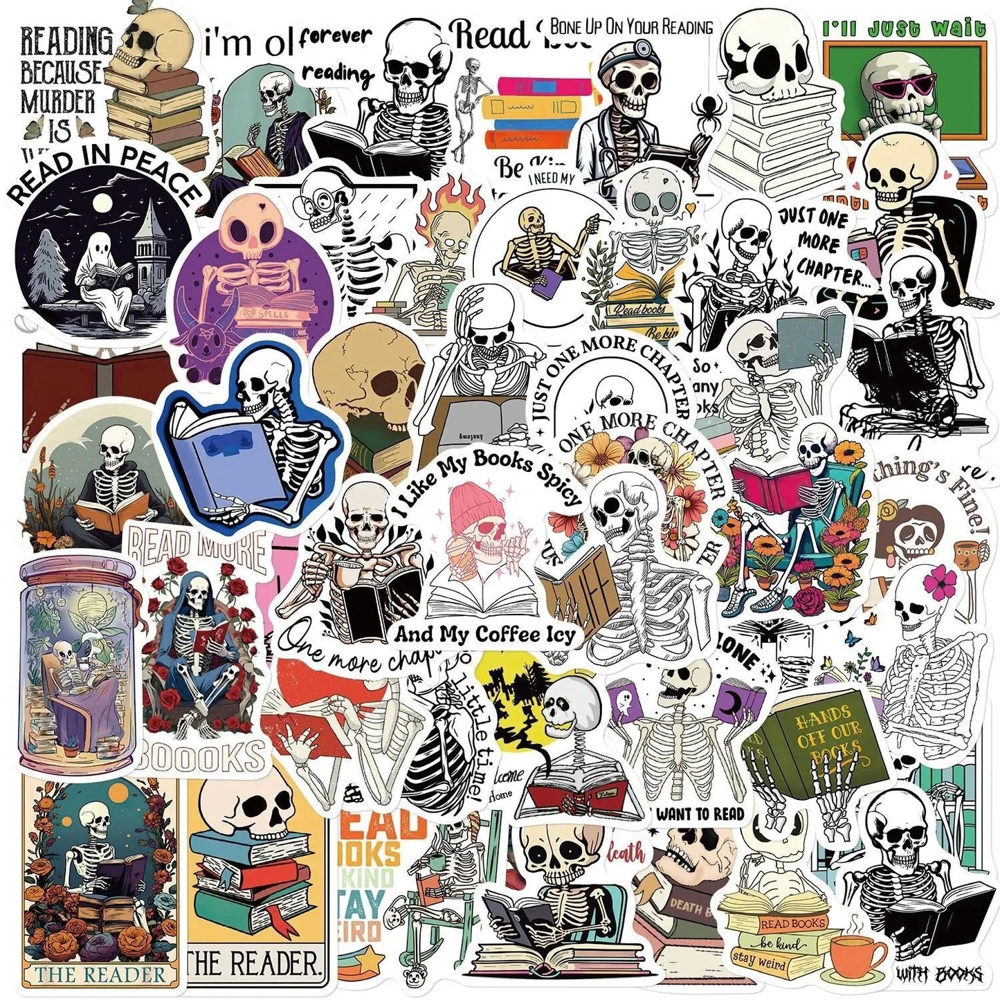 Bookish Reading Sticker Decals Mix Pack 9