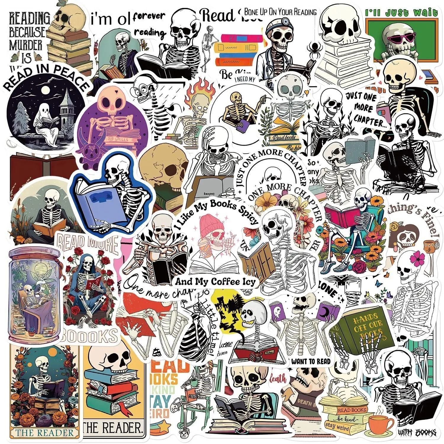 Bookish Reading Sticker Decals Mix Pack 9