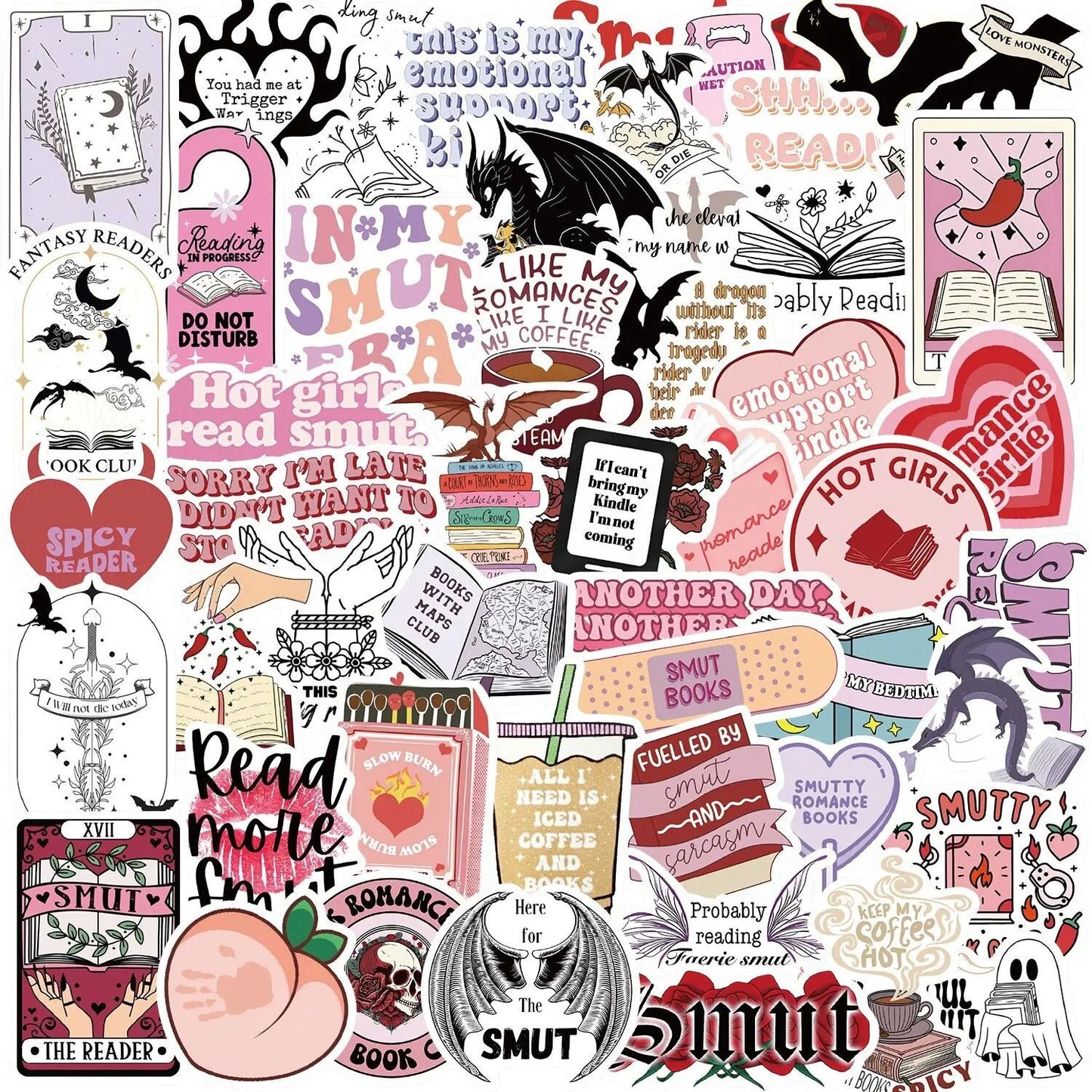 Bookish Reading Sticker Decals Mix Pack 3