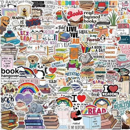 Bookish Reading Sticker Decals Mix Pack 4