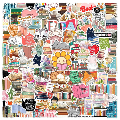 Bookish Reading Sticker Decals Mix Pack 5