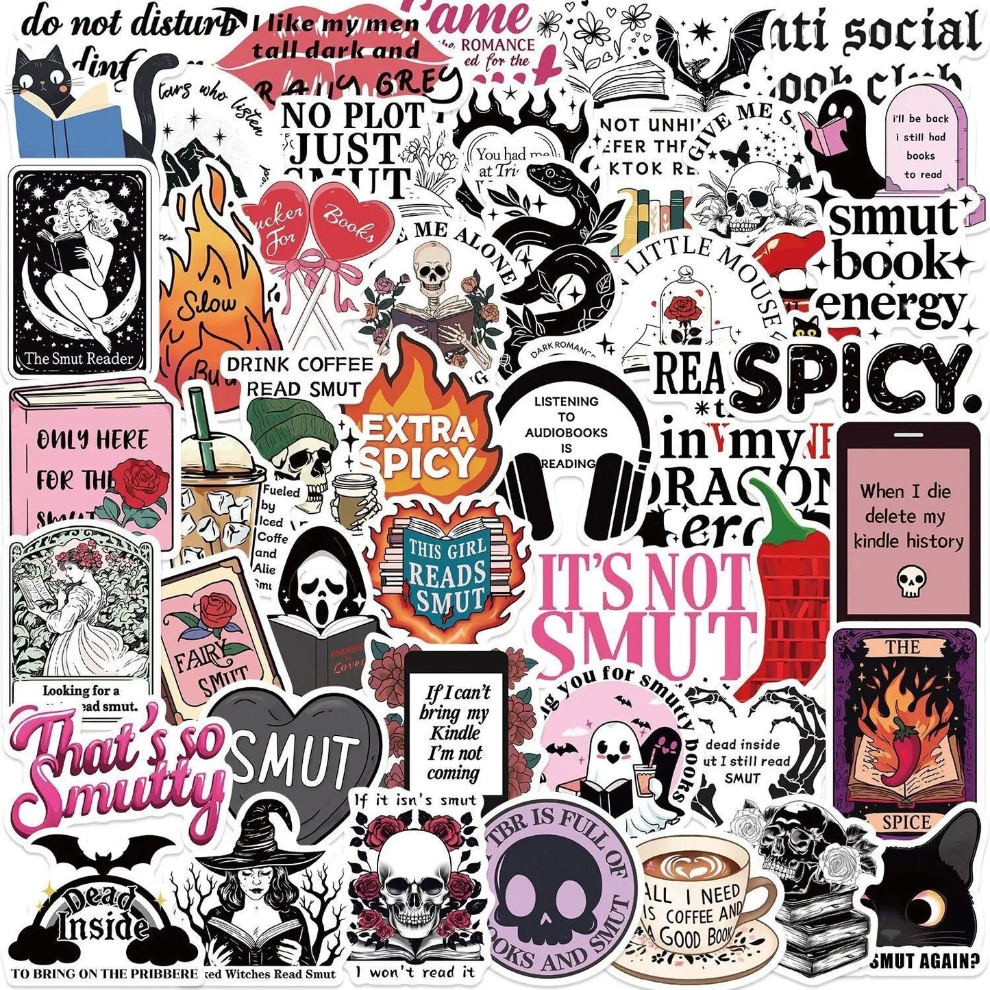 Bookish Reading Sticker Decals Mix Pack 6