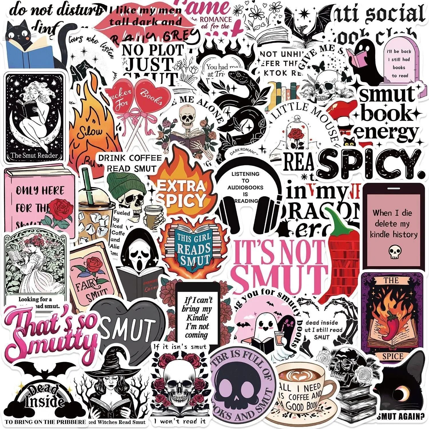 Bookish Reading Sticker Decals Mix Pack 6