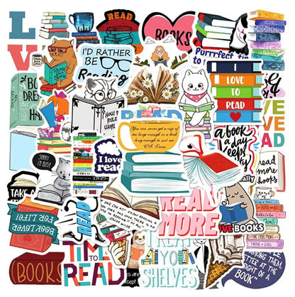 Bookish Reading Sticker Decals Mix Pack 12