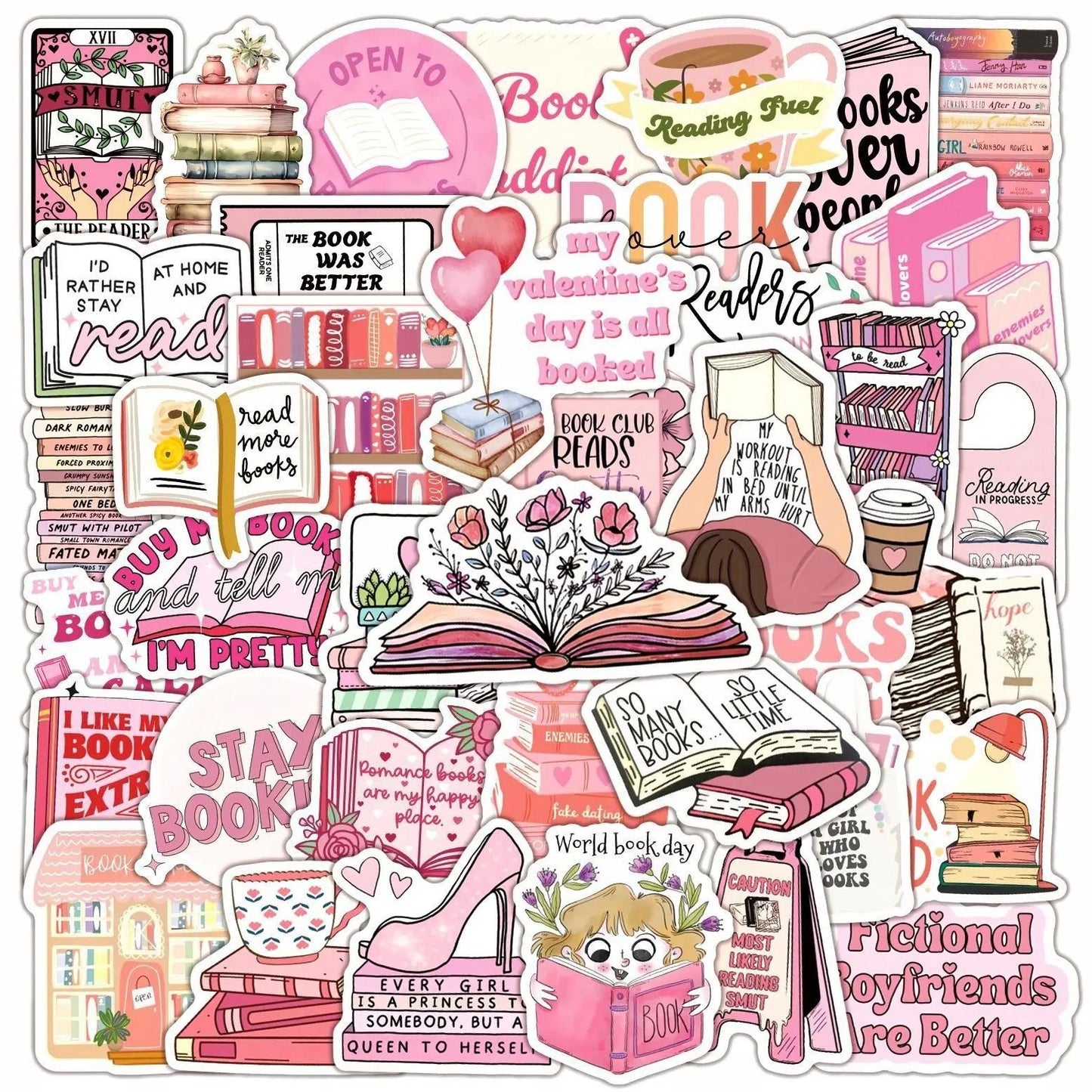 Bookish Reading Sticker Decals Mix Pack 16