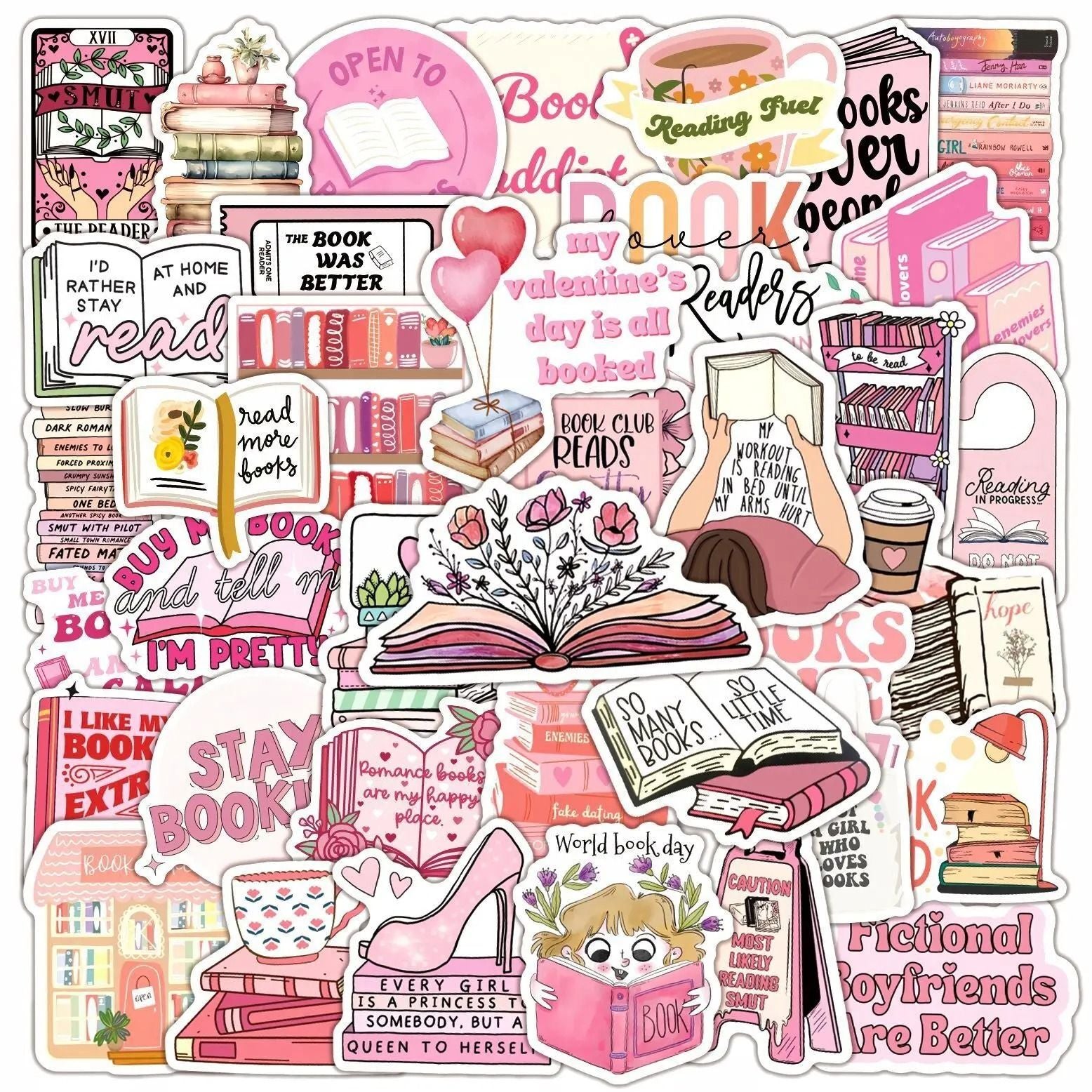 Bookish Reading Sticker Decals Mix Pack 16