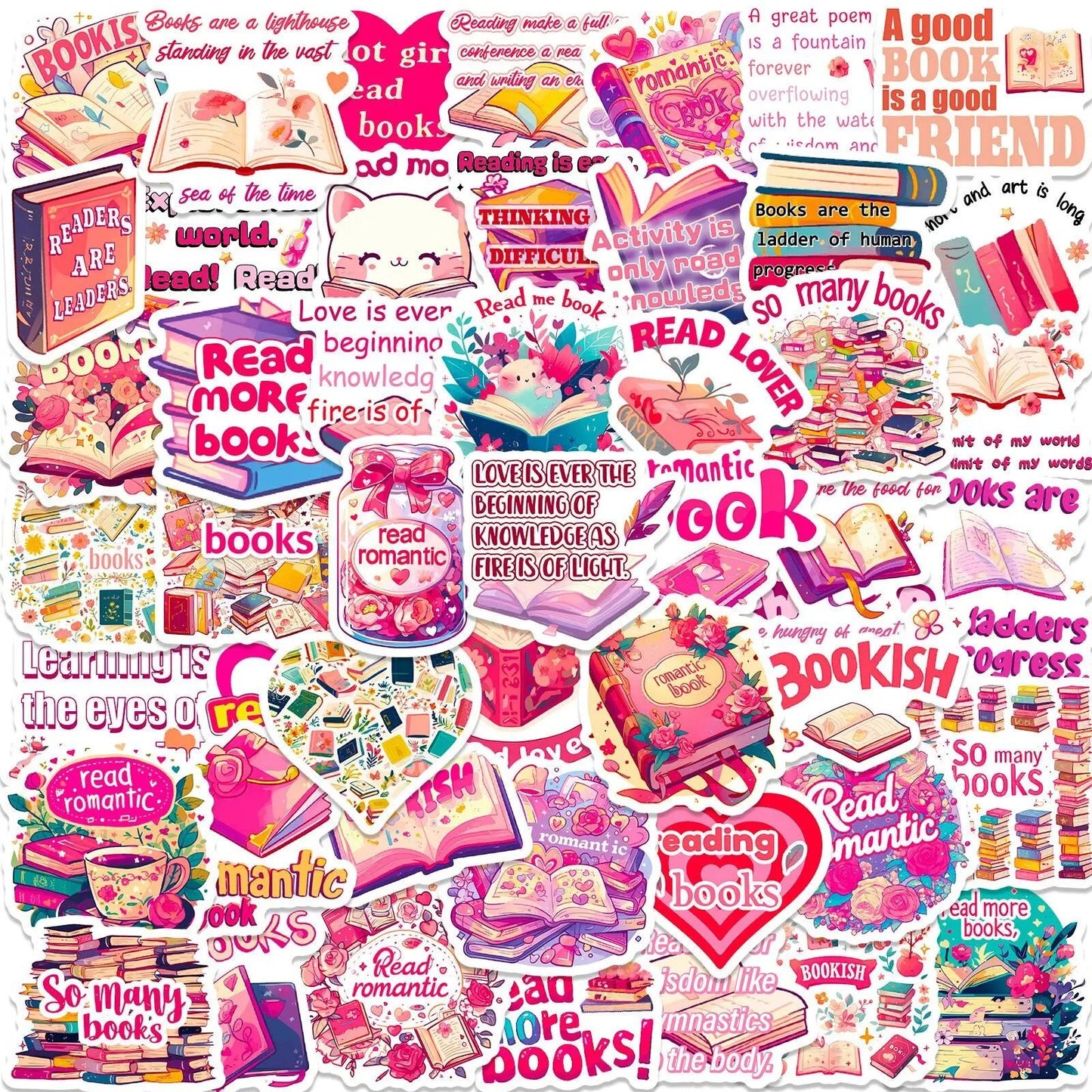 Bookish Reading Sticker Decals Mix Pack 17