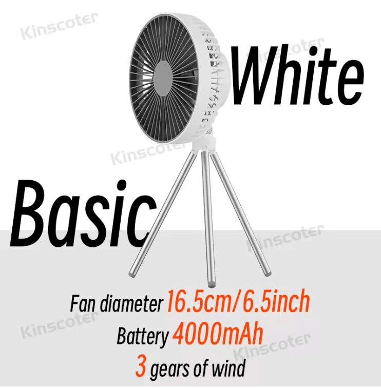 Rechargeable Camping Fan With LED Light And Power Bank Portable Desk And Ceiling Fan 6