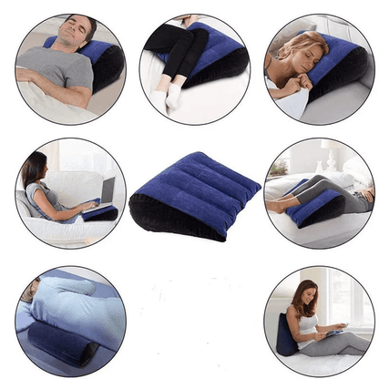 Inflatable Travel Pillow Multifunctional Body And Lumbar Support Cushion 1