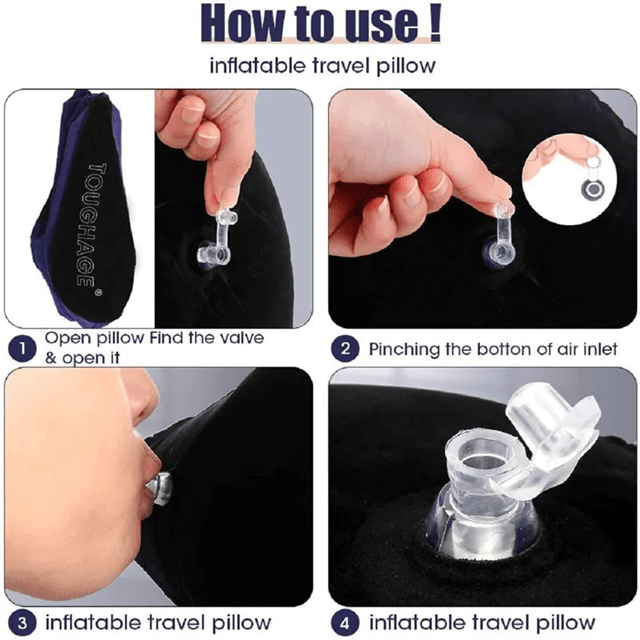 Inflatable Travel Pillow Multifunctional Body And Lumbar Support Cushion 4