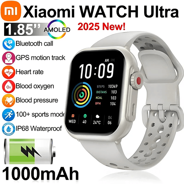 Xiaomi Smart Watch 1.85 Inch AMOLED Full Touch Screen Bluetooth Call Waterproof Watch