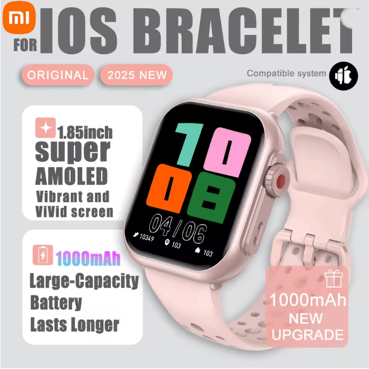 Xiaomi Smart Watch 185 Inch AMOLED Full Touch Screen Bluetooth Call Waterproof Watch 3