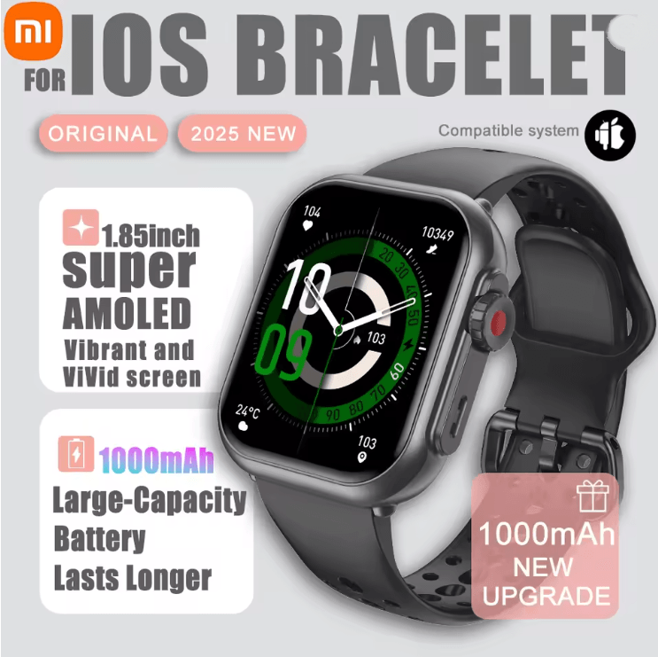 Xiaomi Smart Watch 185 Inch AMOLED Full Touch Screen Bluetooth Call Waterproof Watch 4
