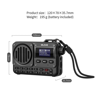 MLOVE BV800 Portable Bluetooth Speaker With FM Radio And LCD 6