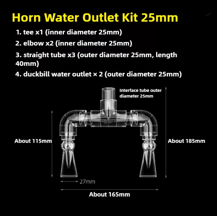 Aquarium Tank Pump Duckbill Water Outlet With Double Head Connector For Fish Tanks And Irrigation 5