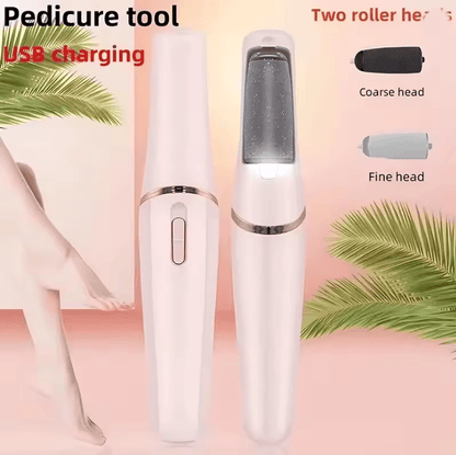 Rechargeable Electric Foot Grinder With Removable Roller Heads For Smooth Feet 1
