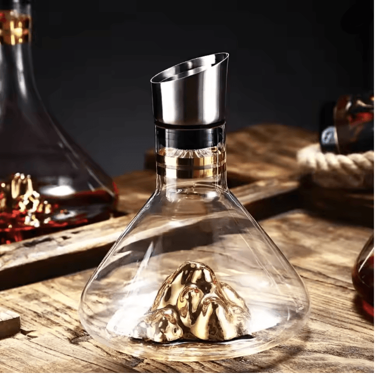 Crystal Whisky Decanter 1500ML Handmade Lead Free Wine Carafe And Pourer 1