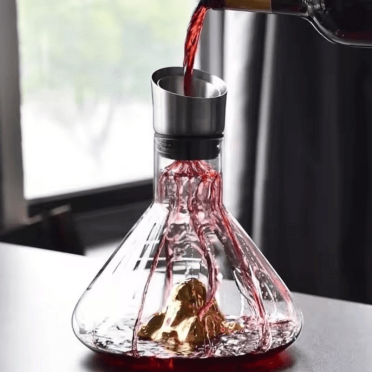 Crystal Whisky Decanter 1500ML Handmade Lead Free Wine Carafe And Pourer 2