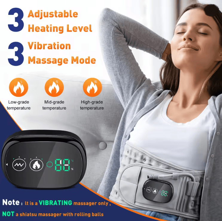 Heating Waist Massager Belt With Vibration And Inflatable Back Support 1