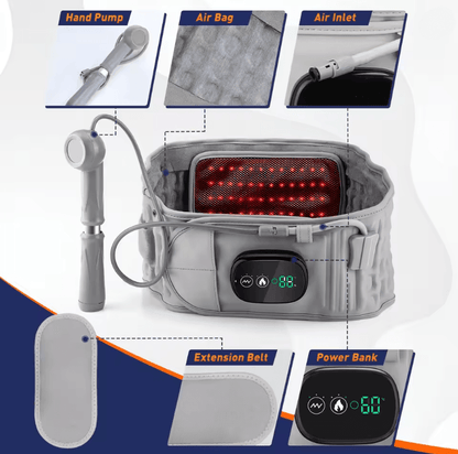 Heating Waist Massager Belt With Vibration And Inflatable Back Support 2