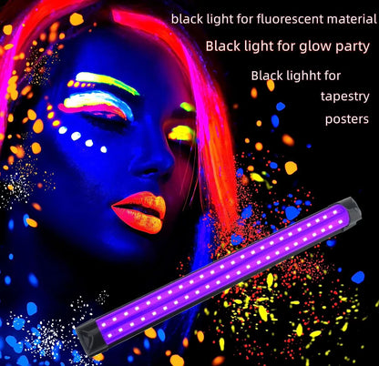 USB Black Light Bar  10W 395nm UV LED Lamp For Halloween Parties Clubs  Decoration 2