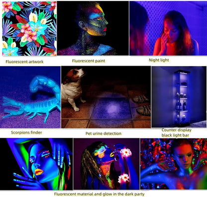 USB Black Light Bar  10W 395nm UV LED Lamp For Halloween Parties Clubs  Decoration 4