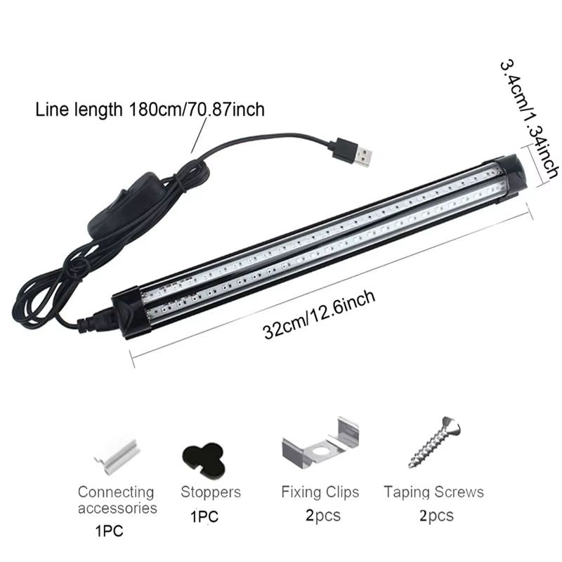 USB Black Light Bar  10W 395nm UV LED Lamp For Halloween Parties Clubs  Decoration 6
