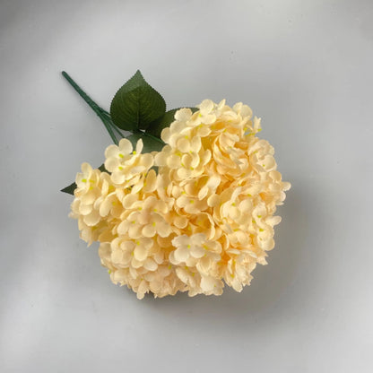 Elegant 5Head Silk Hydrangea Bouquet  Realistic Artificial Flowers For Home Wedding  Party Decor 11
