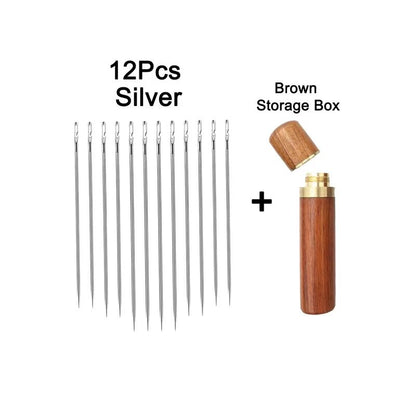 12Piece Easy Thread Blind Sewing Needles  Stainless Steel SelfThreading Needles For Elderly  DIY Se 7