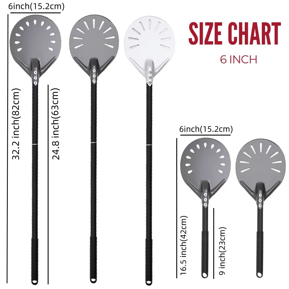 Aluminum Pizza Peel Paddle  6 12 13  14 Inch Hard Anodized Bread  Pizza Oven Spatula For Baking 3