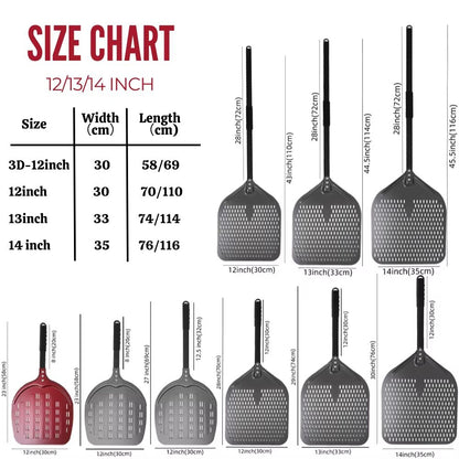 Aluminum Pizza Peel Paddle  6 12 13  14 Inch Hard Anodized Bread  Pizza Oven Spatula For Baking 4