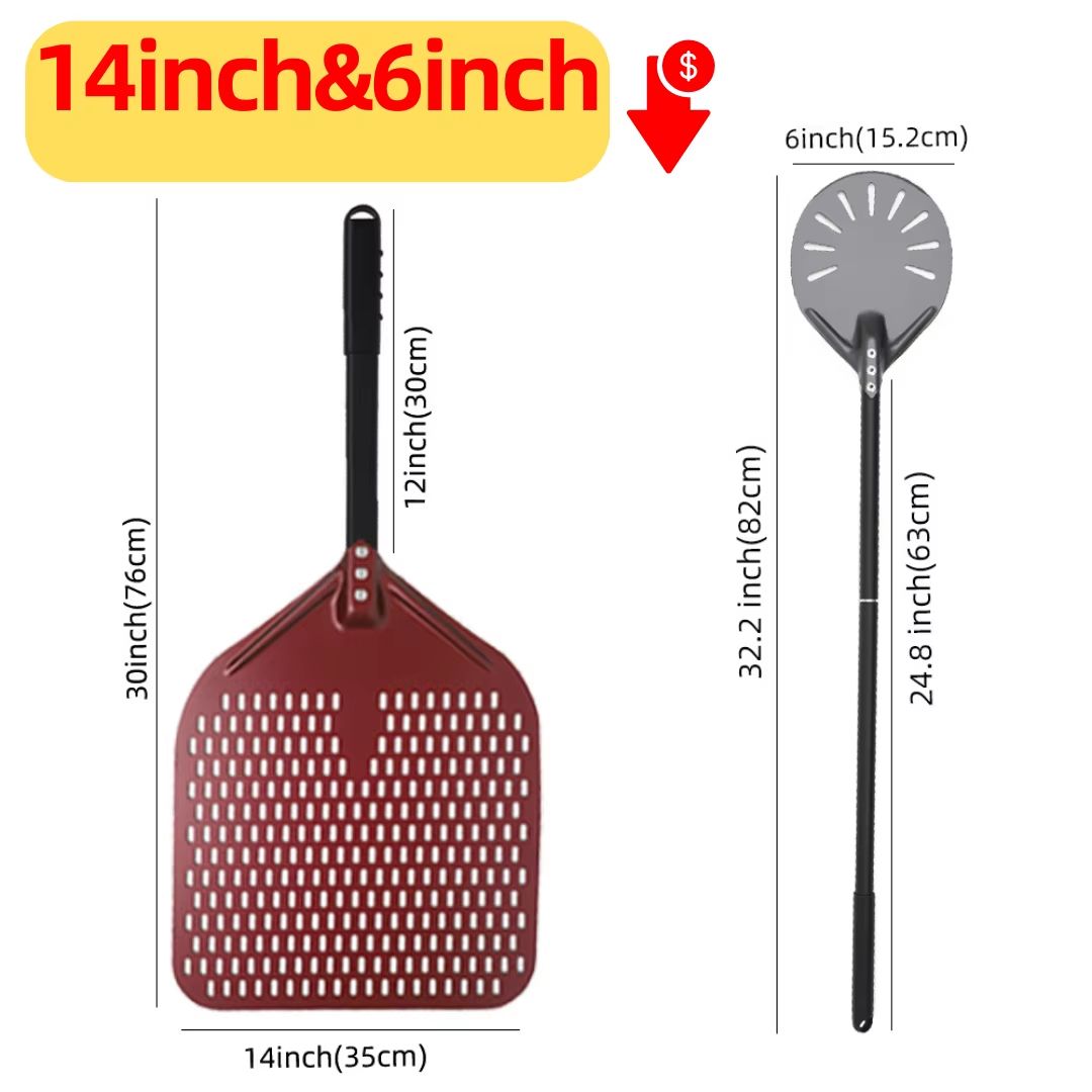 Aluminum Pizza Peel Paddle  6 12 13  14 Inch Hard Anodized Bread  Pizza Oven Spatula For Baking 12