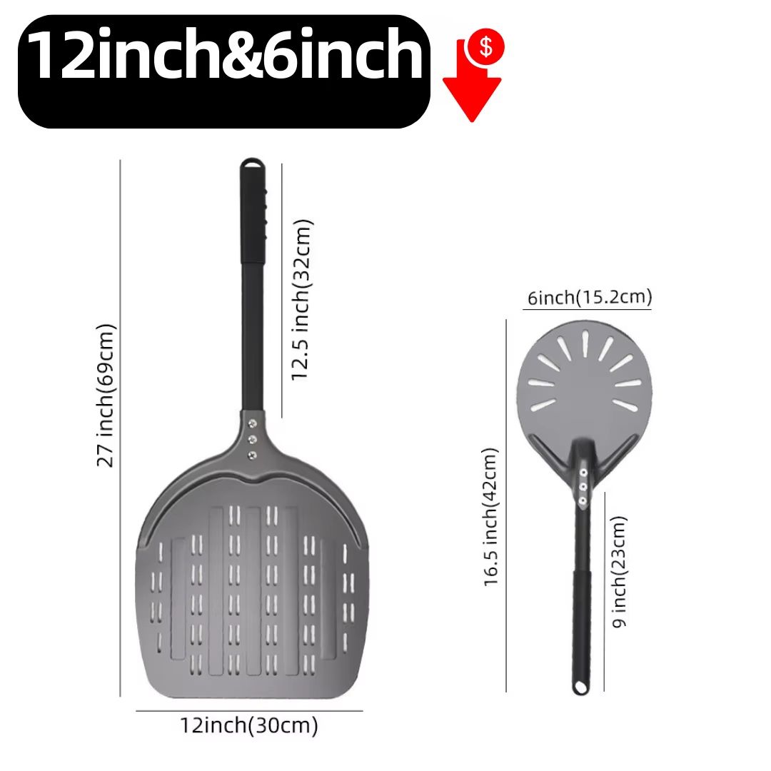 Aluminum Pizza Peel Paddle  6 12 13  14 Inch Hard Anodized Bread  Pizza Oven Spatula For Baking 15