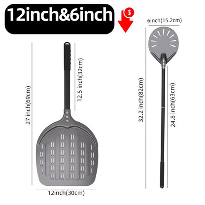 Aluminum Pizza Peel Paddle  6 12 13  14 Inch Hard Anodized Bread  Pizza Oven Spatula For Baking 16