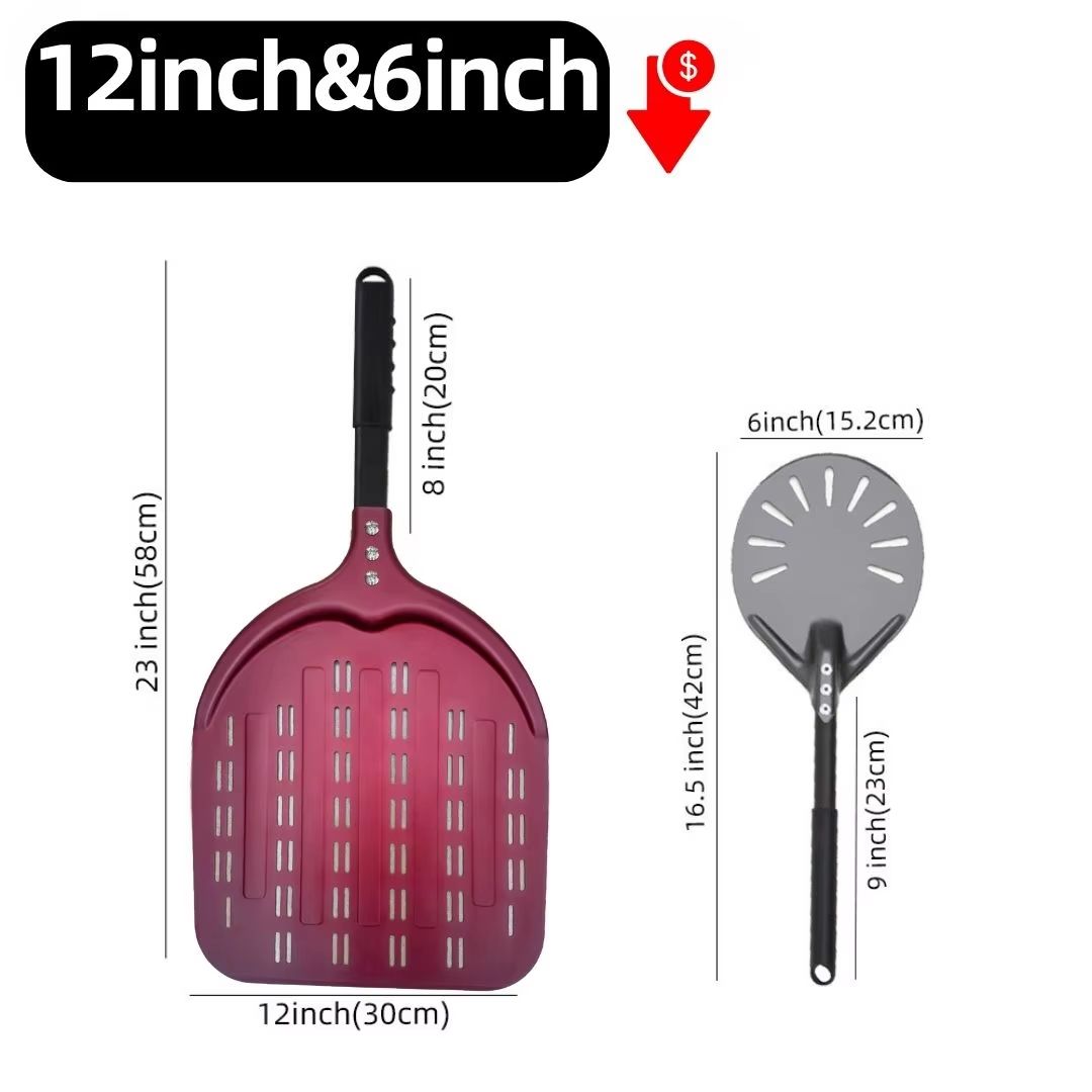Aluminum Pizza Peel Paddle  6 12 13  14 Inch Hard Anodized Bread  Pizza Oven Spatula For Baking 17