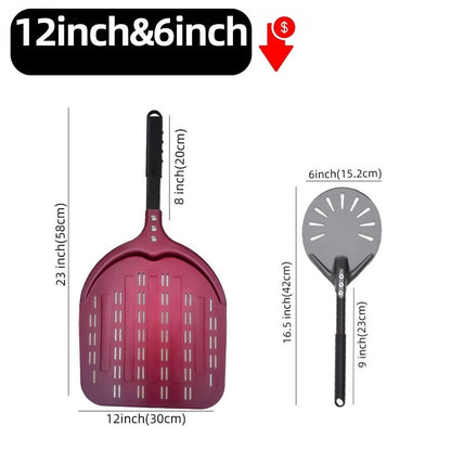 Aluminum Pizza Peel Paddle  6 12 13  14 Inch Hard Anodized Bread  Pizza Oven Spatula For Baking 17