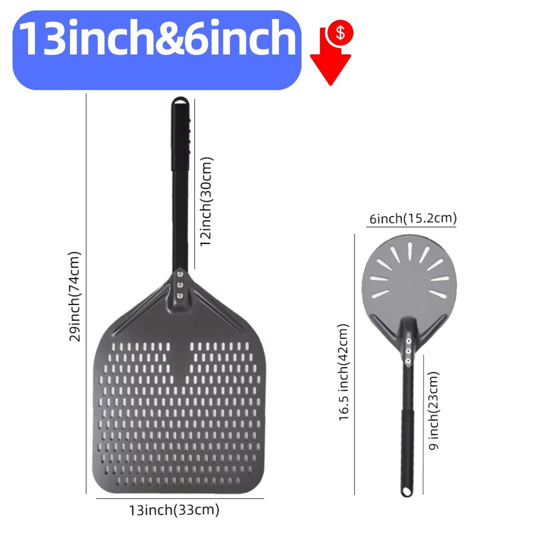 Aluminum Pizza Peel Paddle  6 12 13  14 Inch Hard Anodized Bread  Pizza Oven Spatula For Baking 23