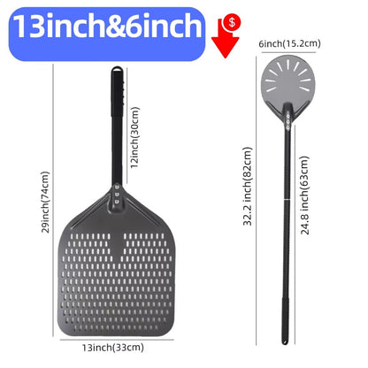 Aluminum Pizza Peel Paddle  6 12 13  14 Inch Hard Anodized Bread  Pizza Oven Spatula For Baking 24