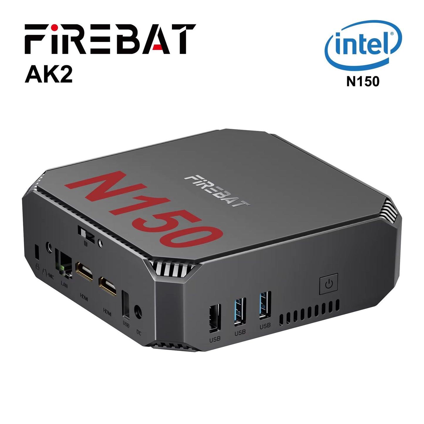 FIREBAT AK2 PLUS Mini PC – Intel N150, 16GB RAM, 512GB SSD, Dual Band WiFi 5 & BT4.2 Compact Desktop Gaming Computer