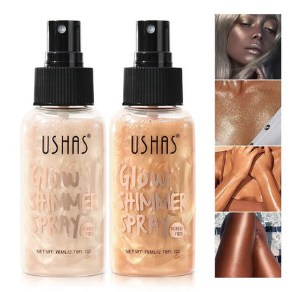 USHAS 4Color Liquid Highlighter Makeup  LongLasting Brightening Body  Facial Illuminator With Moist 1
