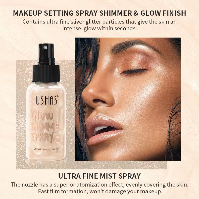 USHAS 4Color Liquid Highlighter Makeup  LongLasting Brightening Body  Facial Illuminator With Moist 2