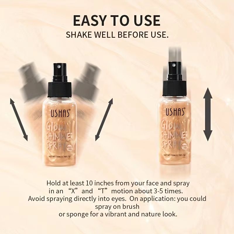 USHAS 4Color Liquid Highlighter Makeup  LongLasting Brightening Body  Facial Illuminator With Moist 4