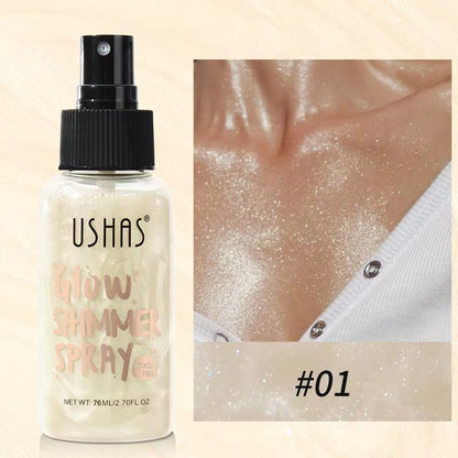USHAS 4Color Liquid Highlighter Makeup  LongLasting Brightening Body  Facial Illuminator With Moist 6