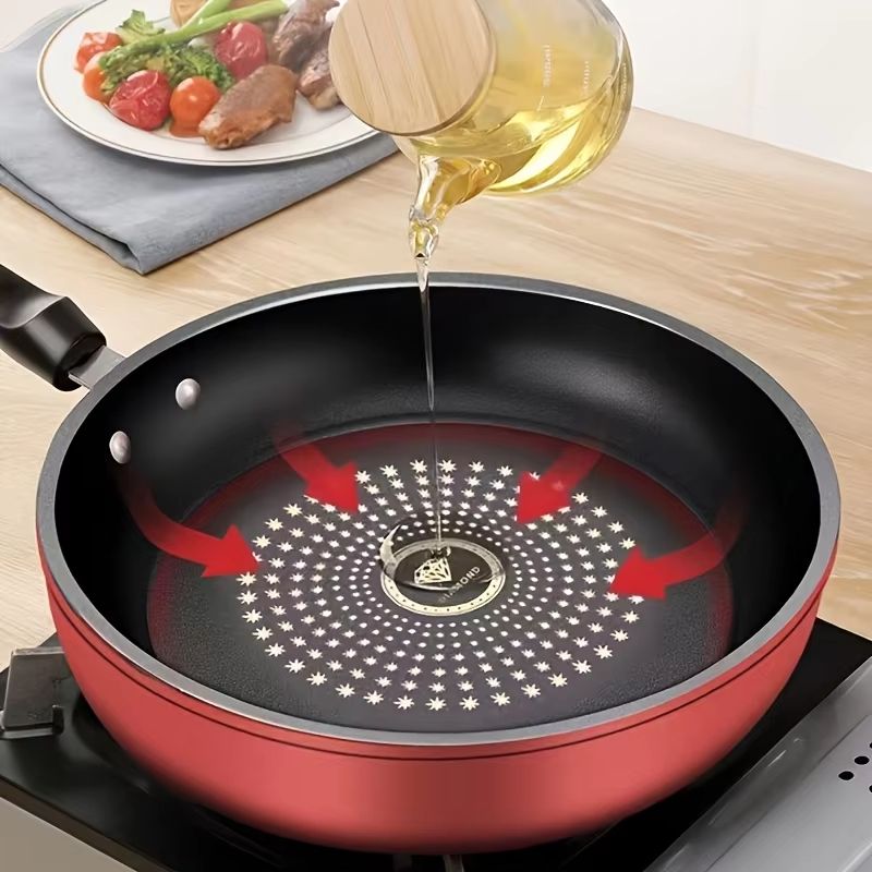 Premium 24cm Cast Iron Omelette Pan  Nonstick Honeycomb Frying Pan For Gas  Electric Cooktops 3